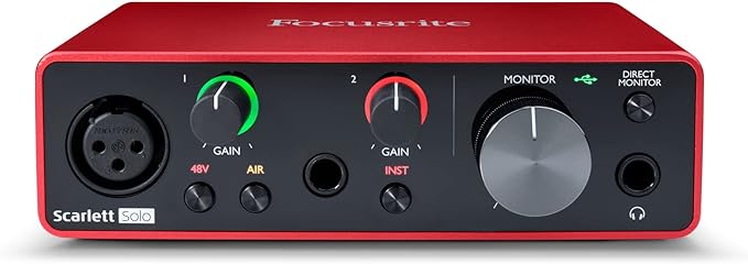 Focusrite Scarlett Solo 3rd Gen USB Audio Interface for Guit