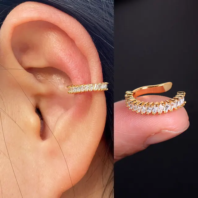 1Piece Climber Ear Cuff Ear Clip for Women CZ No Pierced C S